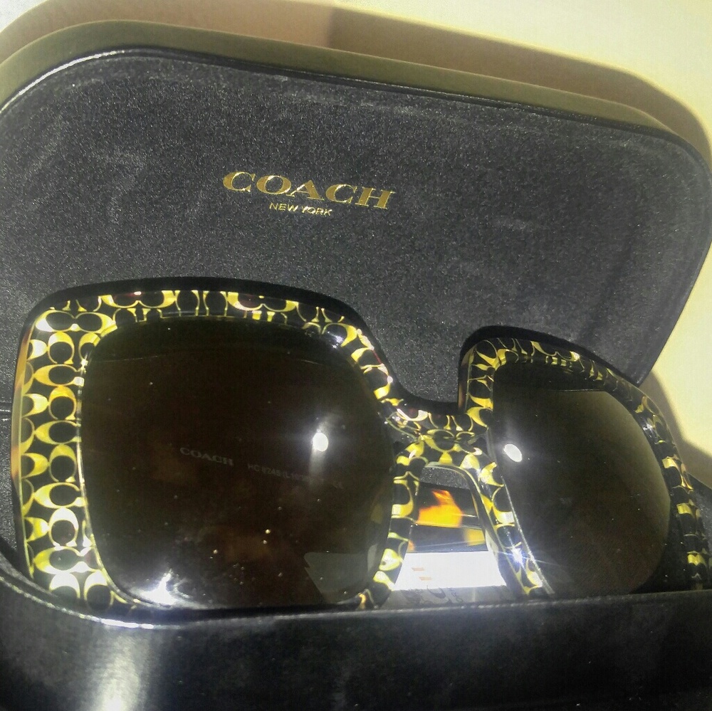 Authentic Coach Big Frame Signature Sunglasses
